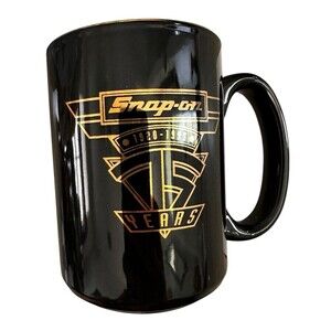 Snap-On 75Th Anniversary VTG 1920-1995 Gold & Black Coffee Mug New in Box